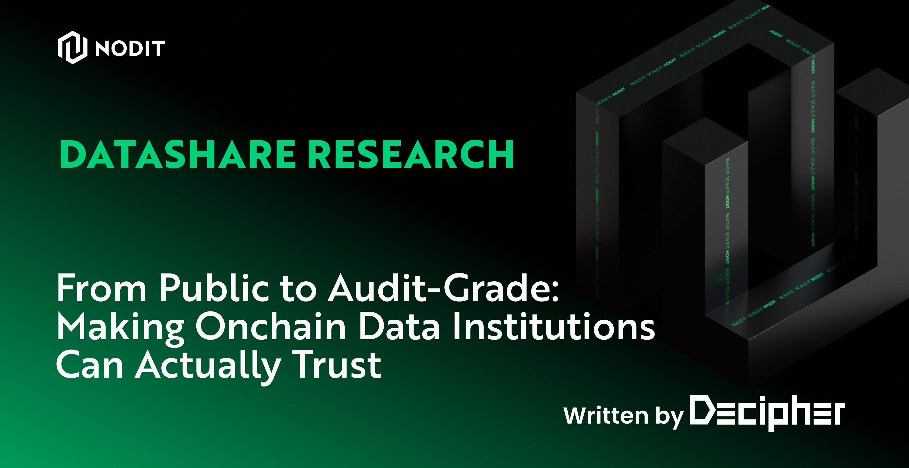 DataShare Research | Building Audit-Ready Onchain Data